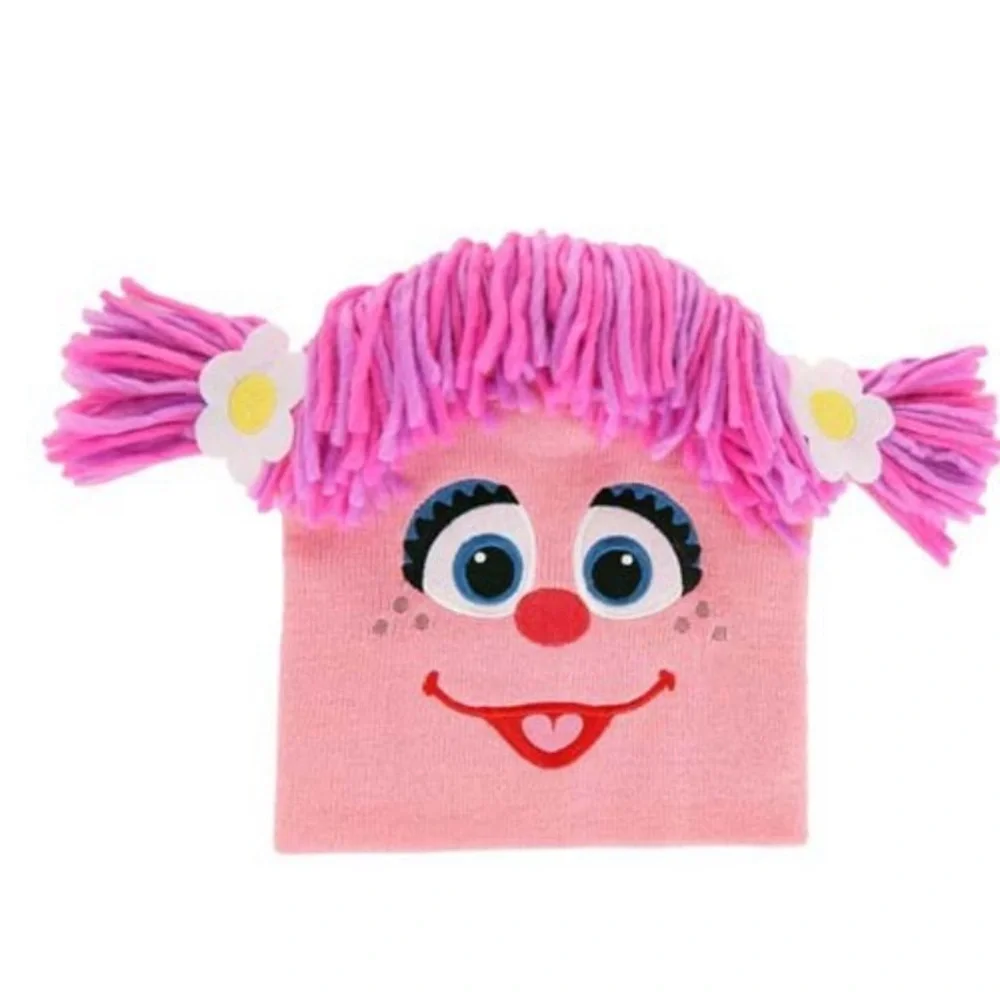 NEW Sesame Street Abby Cadabby Pink Winter Hat Pink Character Beanie for Kids